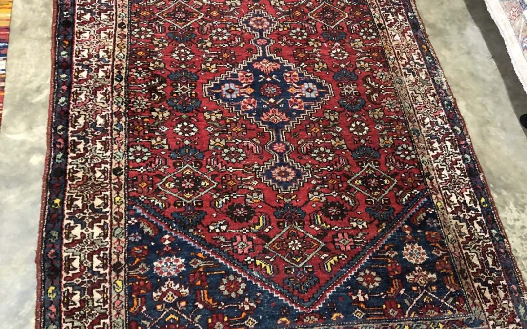 Old Misshapen Oriental Rug – Cleaned with great care